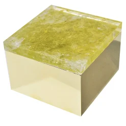 Yellow Quartz Brass Box