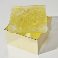 Yellow Quartz Brass Box