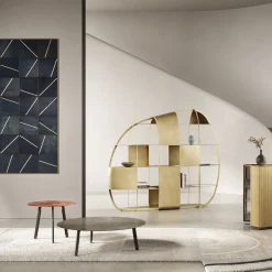 Yoko 01 Black Steel Decorative Panel by Leonardo Sonnoli