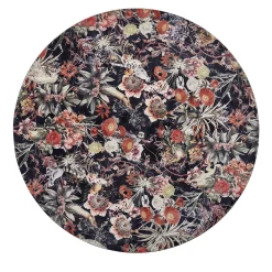 Zaira Exotic Floral and Animal Round Rug #1