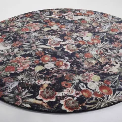 Zaira Exotic Floral and Animal Round Rug #1