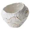 Zefiro Gold Cracks Decorative Bowl