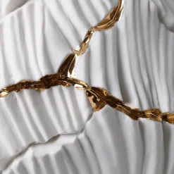 Zefiro Gold Cracks Decorative Bowl