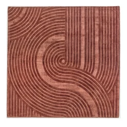 Zen Rust Square Rug