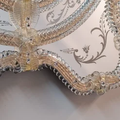 Zeus Gold Murano Glass Mirror by Fratelli Tosi