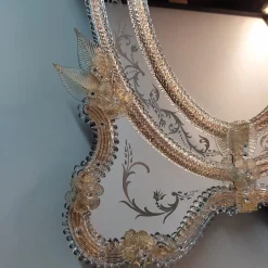 Zeus Gold Murano Glass Mirror by Fratelli Tosi