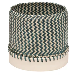 Zig Zag Green Basket