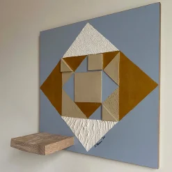 Ziggurat Decorative Panel and Shelf by Mascia Meccani